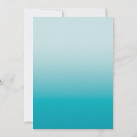 Sea Lions Blue Modern Wedding Einladung (Rückseite)