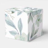 Sea Mist Florals Hochzeit Verlobung Liebe Dank Geschenkschachtel (Rückseite)