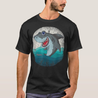 Sea Monster Aquarist ein Geschenk an Retro-Hai T-Shirt