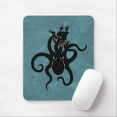 Sea Monster Blue und Black Kraken Mousepad (Mit Mouse)