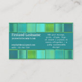 Sea Mosaik-Vorlage für benutzerdefinierte Visitenk Visitenkarte (Rückseite)