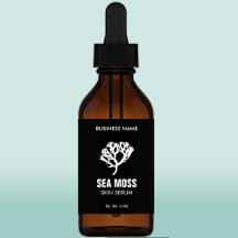 Sea Moss Serum Dropper Flasche Labels