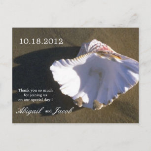 Sea Muschel Brown Wedding Dankeschön Karte