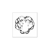 Sea Muschel Clam Line Art zeichnend Gummistempel (Prägung)
