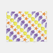 Sea Muschel Seashell Conch Starfish Beach House Fleecedecke (Vorderseite (Horizontal))