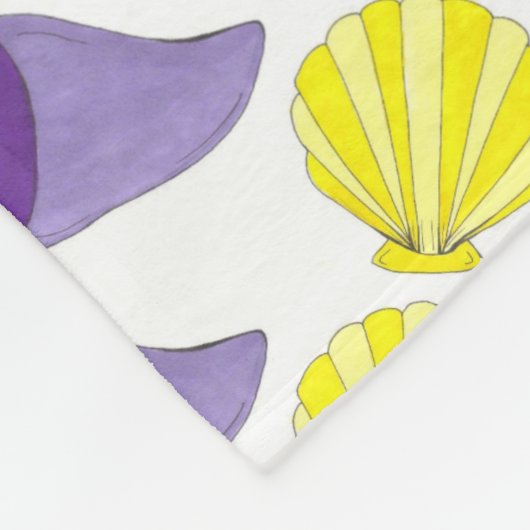 Sea Muschel Seashell Conch Starfish Beach House Fleecedecke (Ecke)