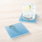 Sea Nettle Glasuntersetzer (Schrägansicht)