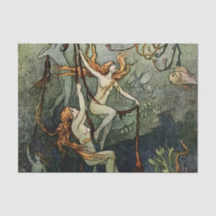 ‚Sea Nymphs‘ von Warwick Goble Seidenpapier