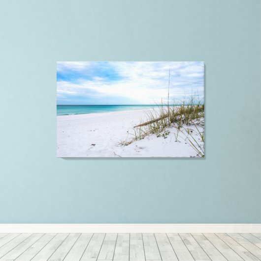 Sea Oats And White Sand Beach Morning Canvas Leinwanddruck (Insitu (Holzboden))