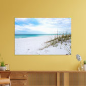 Sea Oats And White Sand Beach Morning Canvas Leinwanddruck (Insitu (Wohnzimmer))
