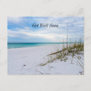 Sea Oats Weißer Sandstrand Morgens wird gut Postkarte