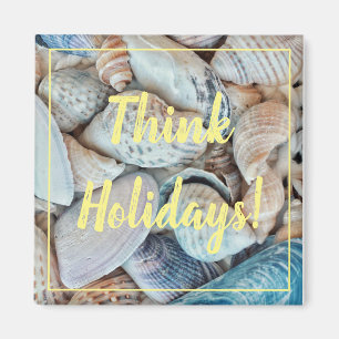 Sea Ocean Beach Vibes Think Holidays Muscheln Magn Magnet