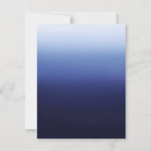 Sea Ocean Blue Modern Minimal Beach Hochzeit Einladung (Rückseite)