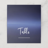 Sea Ocean Blue Modernes Minimal Beach Brautparty Platzkarte (Außenseite Aufgefaltet)