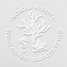 Sea Ocean Corean Starfish Seepferd Runde Adresse