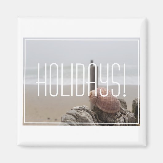 Sea Ocean Muschel Waves Holidays Magnet (Vorne)