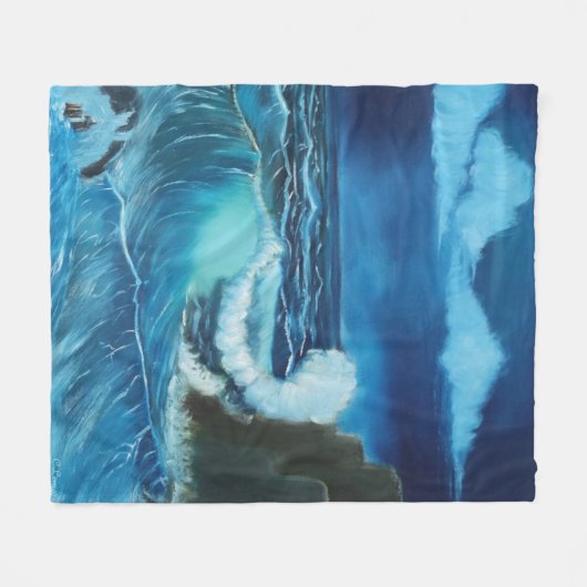 "Sea of Power" Fleece Blanket Design. (Vorderseite (Horizontal))