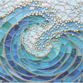 Sea of Waves Mosaic Art Aufkleber (Vorderseite)