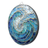 Sea of Waves Mosaic Art Dartscheibe (Vorderseite rechts)
