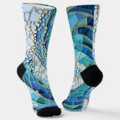 Sea of Waves Mosaic Art Socken (Gewinkelt)