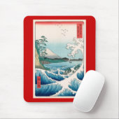 Sea Off Satta Hiroshige Japanische Kunst Mousepad (Mit Mouse)