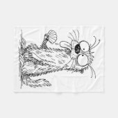 Sea Otter Abstract Art Rtrait Drawing Whimsical Fu Fleecedecke (Vorderseite (Horizontal))