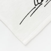 Sea Otter Abstract Art Rtrait Drawing Whimsical Fu Fleecedecke (Ecke)