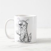 Sea Otter Abstract Art Rtrait Drawing Whimsical Fu Kaffeetasse (Links)