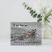 Sea Otter Anti-Verschmutzung Postkarte (Stehend Vorderseite)