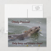 Sea Otter Anti-Verschmutzung Postkarte (Vorne/Hinten)