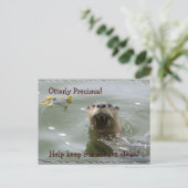 Sea Otter Anti-Verschmutzung Postkarte (Stehend Vorderseite)