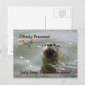 Sea Otter Anti-Verschmutzung Postkarte (Vorne/Hinten)