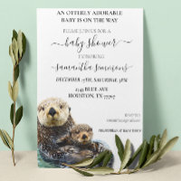 Sea Otter Baby Dusche Adorable Watercolor