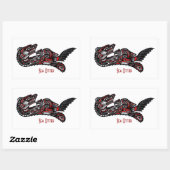 SEA OTTER & BABY (Haida Styled) Art Gift Sticker (Blatt)