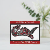 SEA OTTER & BABY (Haida Styled) Postkarten (Stehend Vorderseite)