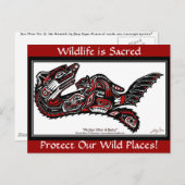 SEA OTTER & BABY (Haida Styled) Postkarten (Vorne/Hinten)