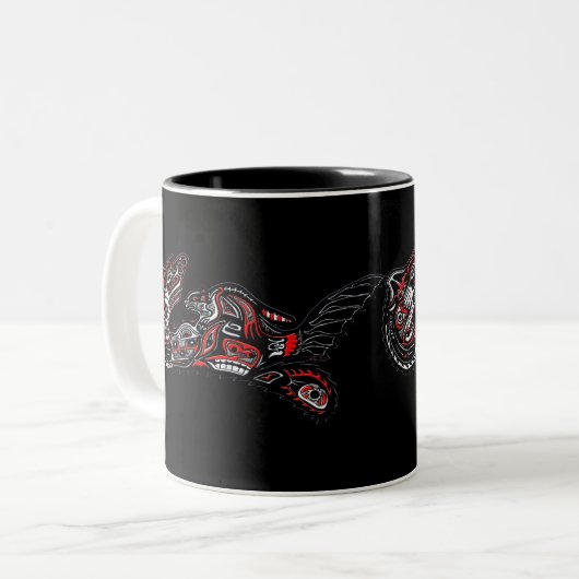 SEA OTTER & BABY (Haida Styled) Tasse (Vorderseite Links)