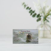 Sea Otter Business Card Visitenkarte (Stehend Vorderseite)