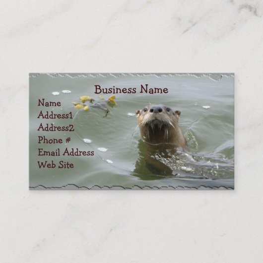 Sea Otter Business Card Visitenkarte (Vorderseite)