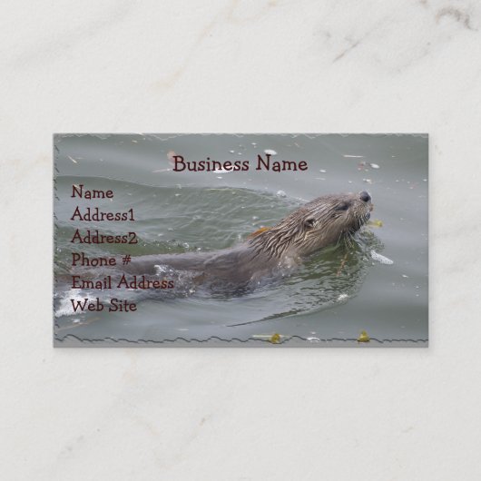 Sea Otter Business Card Visitenkarte (Vorderseite)