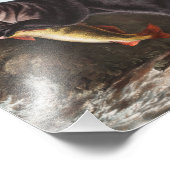 Sea Otter (Enhydra marina) Illustration Fotodruck (Ecke)