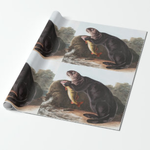 Sea Otter (Enhydra marina) Illustration Geschenkpapier