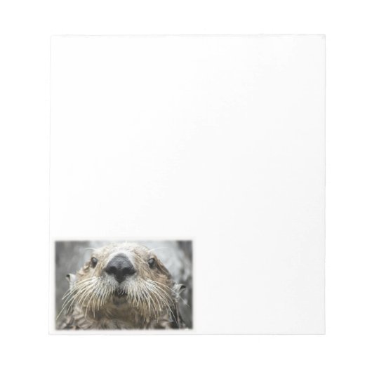 Sea Otter Face Foto Editor Notizblock (Vorderseite)