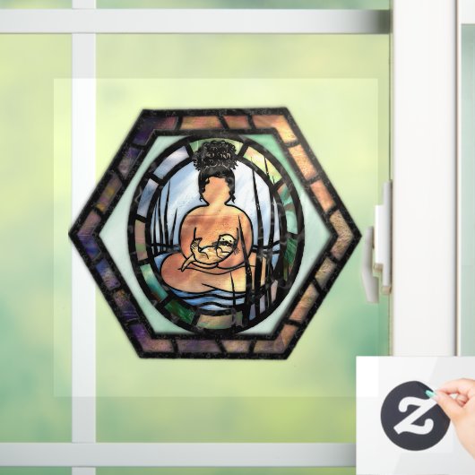 Sea Otter Goddess Window Fensteraufkleber (Zuhause)