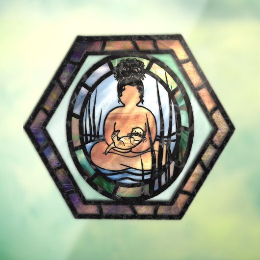 Sea Otter Goddess Window Fensteraufkleber (Blatt 3)