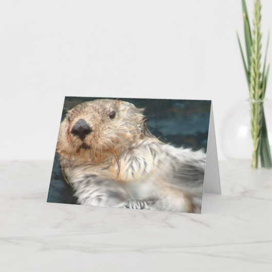 Sea Otter Greycard Karte (Vorderseite)