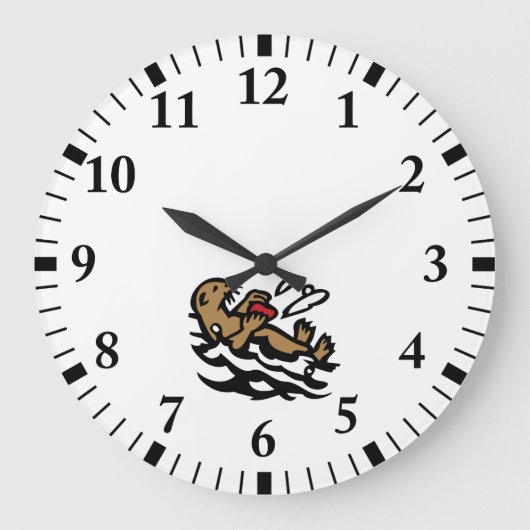 Sea otter große wanduhr (Vorderseite)