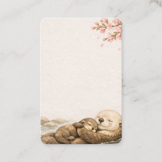 Sea Otter Japanese Landscape Business Card Visitenkarte