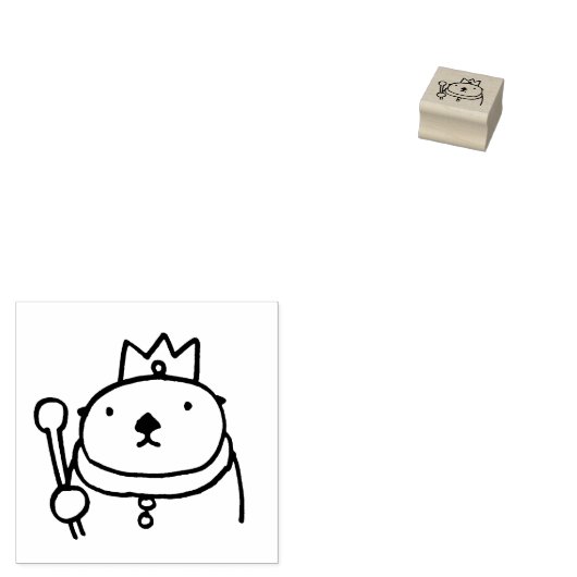 Sea Otter King Gummistempel (Stempel)