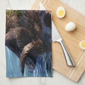 Sea Otter Mutter und Jungtier mit Seetang Geschirrtuch (Viertel Falte)